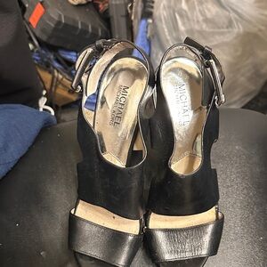 MICHAEL Michael Kors Black Open-Toe Heels